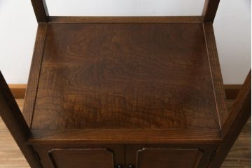 中古　タモ材　国産　職人手造り　工芸家具　アジアンテイストや和モダンのお部屋におすすめの朝鮮型飾り棚(収納棚、ディスプレイ棚)(R-061429)