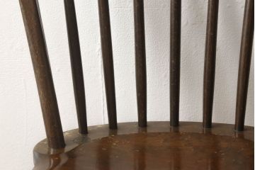中古　松本民芸家具　シックな佇まいが魅力的な#72型・リーチチェア(ダイニングチェア、ウィンザーチェア、板座チェア、椅子、ウインザーチェア)(R-061433)