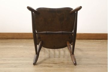中古　松本民芸家具　シックな佇まいが魅力的な#72型・リーチチェア(ダイニングチェア、ウィンザーチェア、板座チェア、椅子、ウインザーチェア)(R-061433)