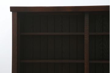 中古　民芸家具　展示未使用品　タモ材　上質な和の空間づくりに取り入れたいシックな水屋箪笥サイドボード(収納棚、戸棚、食器棚、キャビネット)(R-061455)