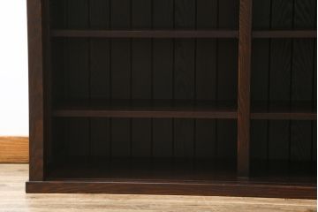 中古　民芸家具　展示未使用品　タモ材　上質な和の空間づくりに取り入れたいシックな水屋箪笥サイドボード(収納棚、戸棚、食器棚、キャビネット)(R-061455)