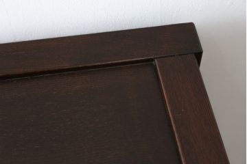 中古　民芸家具　展示未使用品　タモ材　上質な和の空間づくりに取り入れたいシックな水屋箪笥サイドボード(収納棚、戸棚、食器棚、キャビネット)(R-061455)