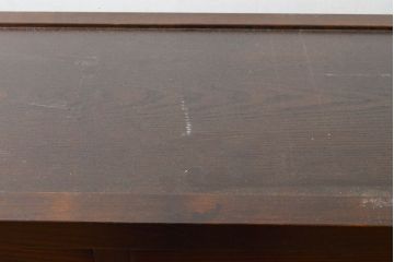 中古　民芸家具　展示未使用品　タモ材　上質な和の空間づくりに取り入れたいシックな水屋箪笥サイドボード(収納棚、戸棚、食器棚、キャビネット)(R-061456)