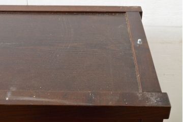 中古　民芸家具　展示未使用品　タモ材　上質な和の空間づくりに取り入れたいシックな水屋箪笥サイドボード(収納棚、戸棚、食器棚、キャビネット)(R-061456)