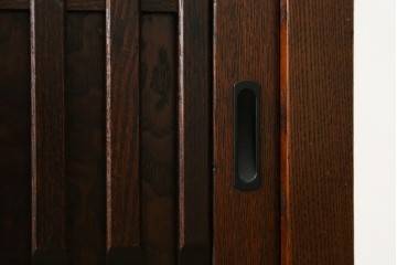 新古　未使用展示品　タモ材　上質な和の空間づくりに取り入れたいシックな水屋箪笥サイドボード　(R-061456)