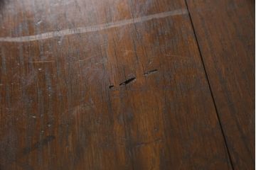 イギリスアンティーク　立派な金具が重厚感を醸し出す、オーク材の上質な木製トランク(収納箱、船トランク、舟トランク)(R-061458)