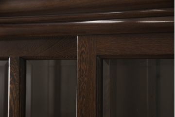中古　民芸家具　高級品　鉄刀木(タガヤサン)　大人のシックなお部屋づくりにおすすめの本箱(本棚、書棚、ブックケース、戸棚、収納棚、飾り棚、キャビネット)(R-061460)