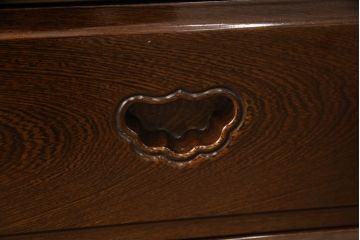 中古　民芸家具　高級品　鉄刀木(タガヤサン)　大人のシックなお部屋づくりにおすすめの本箱(本棚、書棚、ブックケース、戸棚、収納棚、飾り棚、キャビネット)(R-061460)