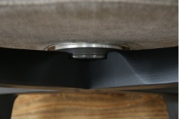 中古　超美品　イタリア　ミノッティ(Minotti)　シンプルモダンなデザインが美しい回転式ダイニングチェア　定価約35万円相当　(R-061465)