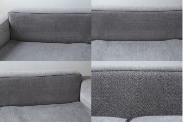 中古　イタリア　ミノッティ(Minotti)　シンプルながら洗練された佇まいの3人掛けソファ(3人掛け、3P)(定価約300万円)(R-061470)