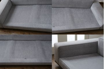 中古　イタリア　ミノッティ(Minotti)　シンプルながら洗練された佇まいの3人掛けソファ(3人掛け、3P)(定価約300万円)(R-061470)