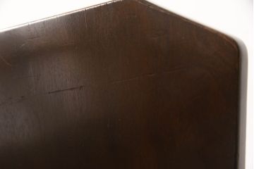 中古　星野民芸(星野民藝)　本革　天然桜材のシックな色合いが魅力的なダイニングチェア2脚セット(イス、椅子、レザー)(R-061476)