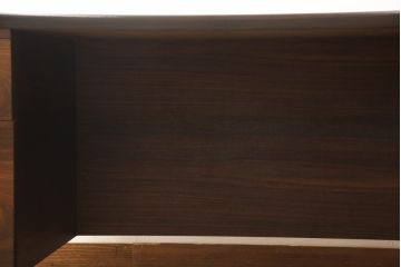 希少!　ビンテージ　モビリア(mobilia)　ローズウッド　洗練された佇まいが目を引くニーホールデスク(両袖机、ワークデスク、在宅用、机、在宅ワーク用、ヴィンテージ)(R-061507)
