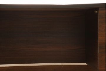 希少!　ビンテージ　モビリア(mobilia)　ローズウッド　洗練された佇まいが目を引くニーホールデスク(両袖机、ワークデスク、在宅用、机、在宅ワーク用、ヴィンテージ)(R-061507)