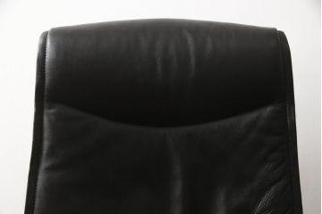 希少!　ヨーロッパビンテージ　ドイツ　girsberger(ギルスバーガー)社　trilax(トリラックス)　本革　ドイツらしい機能美が光るレザーオフィスチェア(アームチェア、ワークチェア、ヴィンテージ)(R-061508)