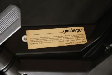 希少!　ヨーロッパビンテージ　ドイツ　girsberger(ギルスバーガー)社　trilax(トリラックス)　本革　ドイツらしい機能美が光るレザーオフィスチェア(アームチェア、ワークチェア、ヴィンテージ)(R-061508)