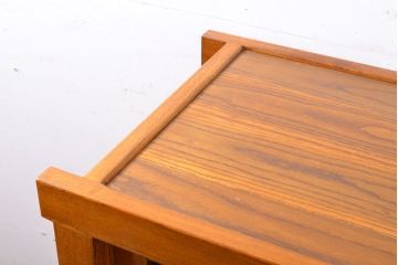 中古　民芸家具　超美品　展示品　ニレ材　品のある佇まいが美しい三尺水屋箪笥サイドボード(収納棚、戸棚、食器棚、キャビネット)(R-061510)