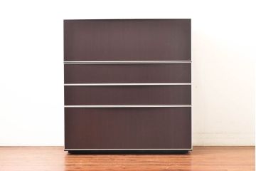 中古　美品　イタリア家具　arflex(アルフレックス)　COMPOSER(コンポーザー)　シンプルなデザインがお部屋に馴染みやすい!!フラップダウン扉収納付きチェスト(引き出し、サイドチェスト、サイドボード)(R-061520)