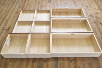 中古　筑後民芸　上質な和の雰囲気を高める茶箪笥(茶棚、戸棚、収納棚、食器棚、整理箪笥、収納箪笥、チェスト、キャビネット、引き出し、和箪笥、和たんす、和タンス)(R-061523)