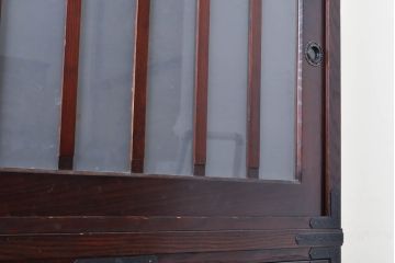 中古　筑後民芸　上質な和の雰囲気を高める茶箪笥(茶棚、戸棚、収納棚、食器棚、整理箪笥、収納箪笥、チェスト、キャビネット、引き出し、和箪笥、和たんす、和タンス)(R-061523)