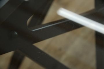 希少!　中古　美品　イタリア　ザノッタ(zanotta)　カルロ・モリーノ(Carlo Mollino)　レアレ(Reale)　芸術的な脚部が美しいダイニングテーブル(4人掛け、6人掛け)(定価約66万円)(R-061526)