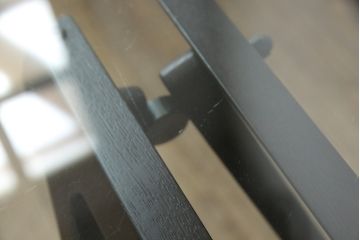 希少!　中古　美品　イタリア　ザノッタ(zanotta)　カルロ・モリーノ(Carlo Mollino)　レアレ(Reale)　芸術的な脚部が美しいダイニングテーブル(4人掛け、6人掛け)(定価約66万円)(R-061526)