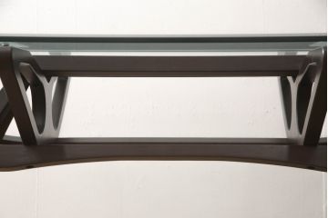 希少!　中古　美品　イタリア　ザノッタ(zanotta)　カルロ・モリーノ(Carlo Mollino)　レアレ(Reale)　芸術的な脚部が美しいダイニングテーブル(4人掛け、6人掛け)(定価約66万円)(R-061526)