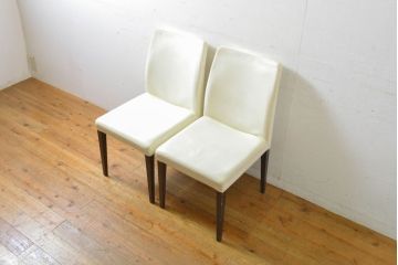 中古　美品　イタリア家具　Poltrona Frau(ポルトローナフラウ)　SEDIA LIZ(セディアリッツ)　スタイリッシュな空間を演出するダイニングチェア2脚セット(椅子、イス、チェア)(定価2脚で約29万円バラ売り可能、)(R-061529)