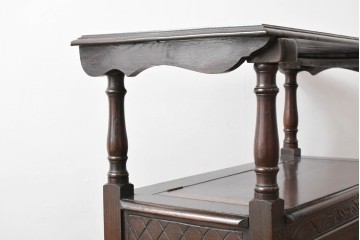 イギリスアンティーク　オーク材　色々な使い方を楽しめるモンクスベンチ　(R-061530)