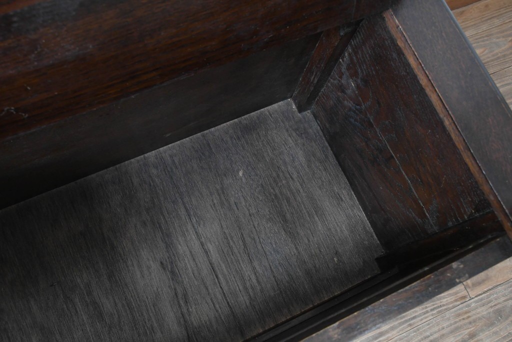 イギリスアンティーク　オーク材　色々な使い方を楽しめるモンクスベンチ　(R-061530)