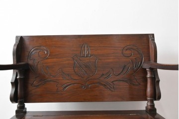 イギリスアンティーク　オーク材　色々な使い方を楽しめるモンクスベンチ　(R-061530)