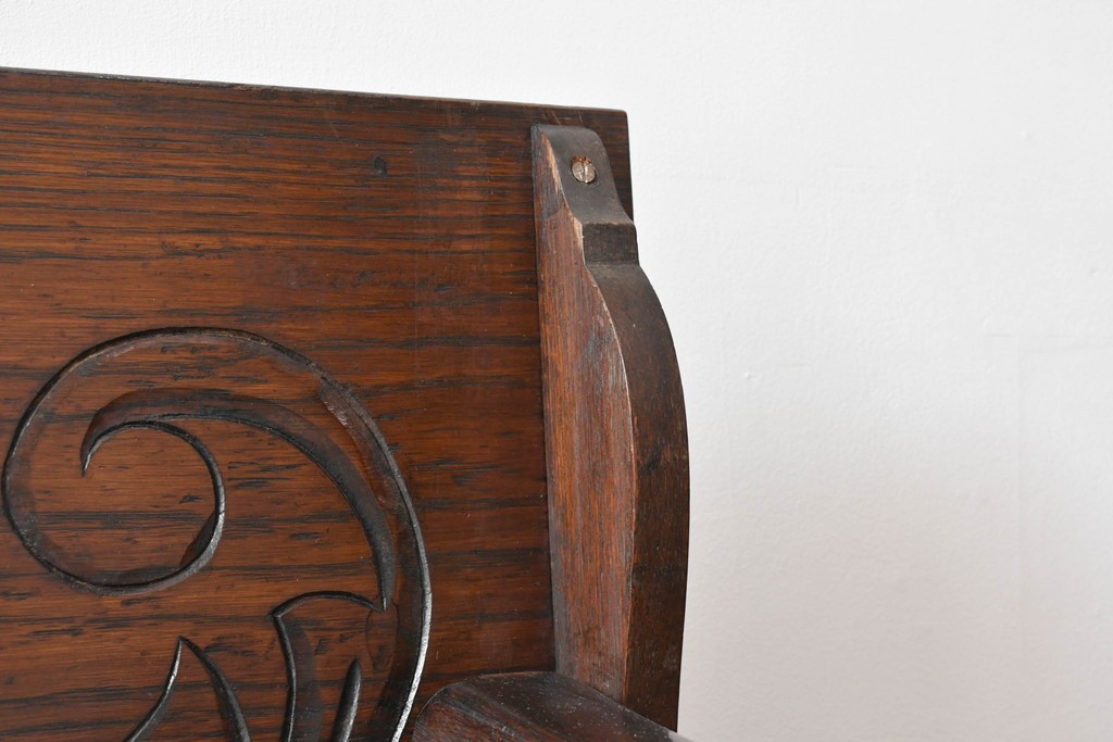 イギリスアンティーク　オーク材　色々な使い方を楽しめるモンクスベンチ　(R-061530)