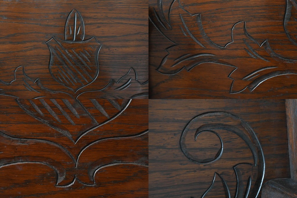 イギリスアンティーク　オーク材　色々な使い方を楽しめるモンクスベンチ　(R-061530)