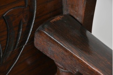 イギリスアンティーク　オーク材　色々な使い方を楽しめるモンクスベンチ　(R-061530)