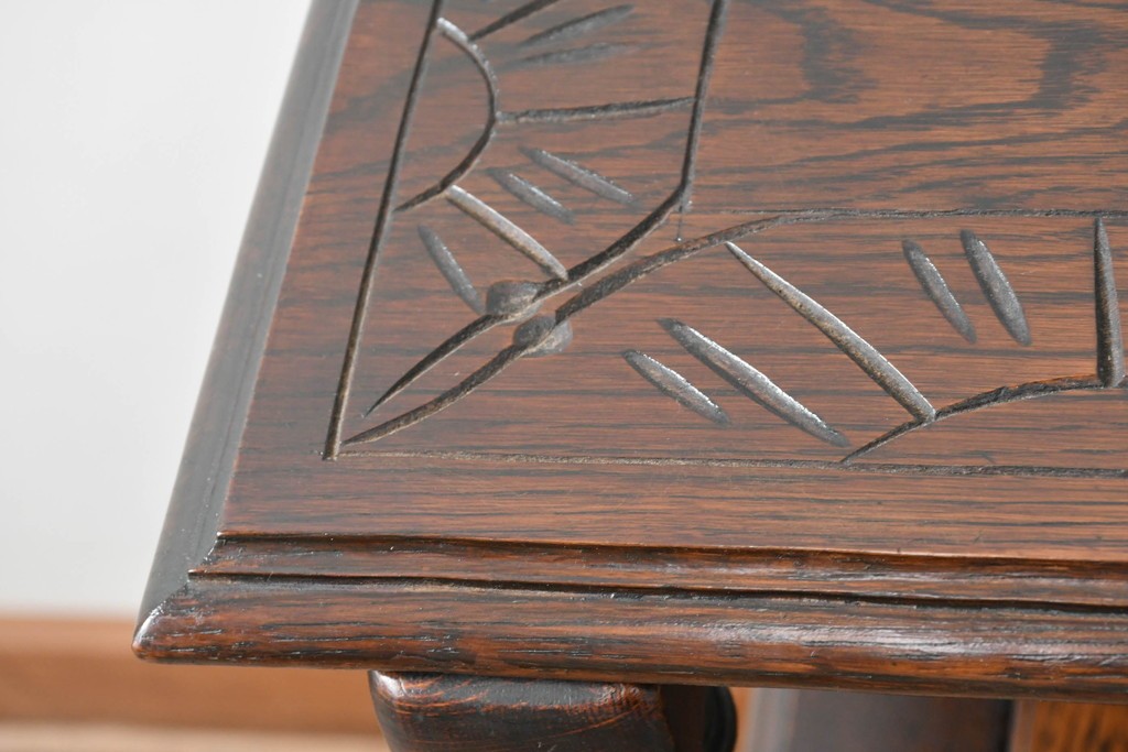 イギリスアンティーク　オーク材　色々な使い方を楽しめるモンクスベンチ　(R-061530)