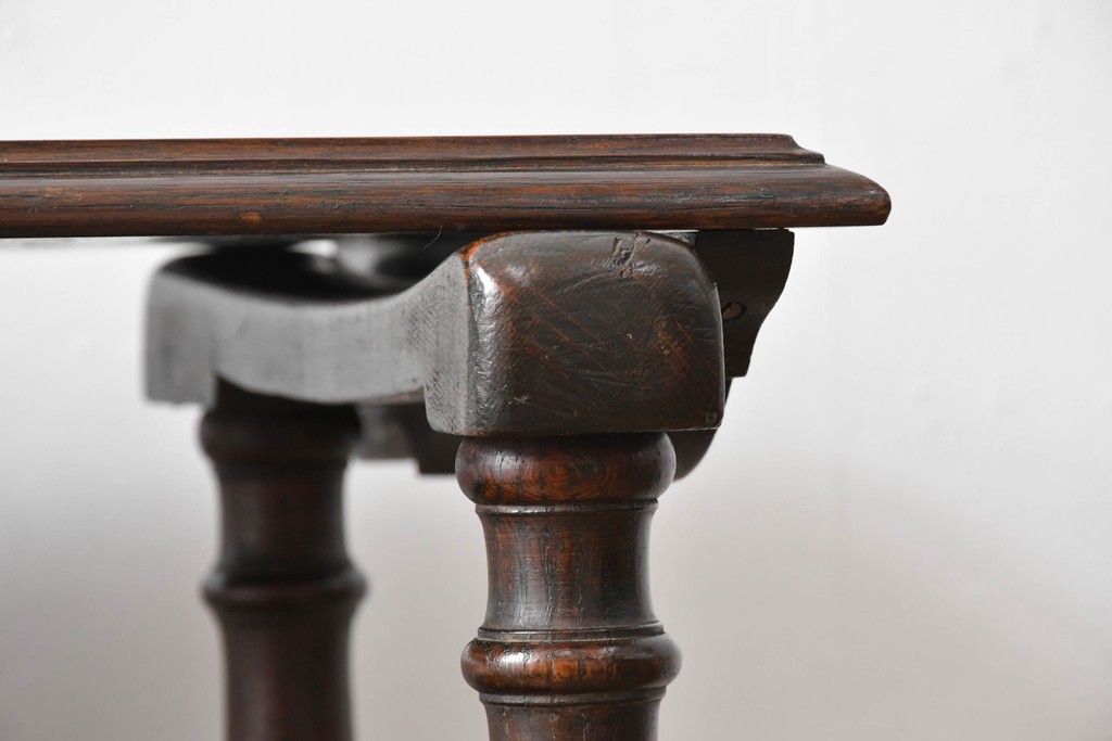 イギリスアンティーク　オーク材　色々な使い方を楽しめるモンクスベンチ　(R-061530)