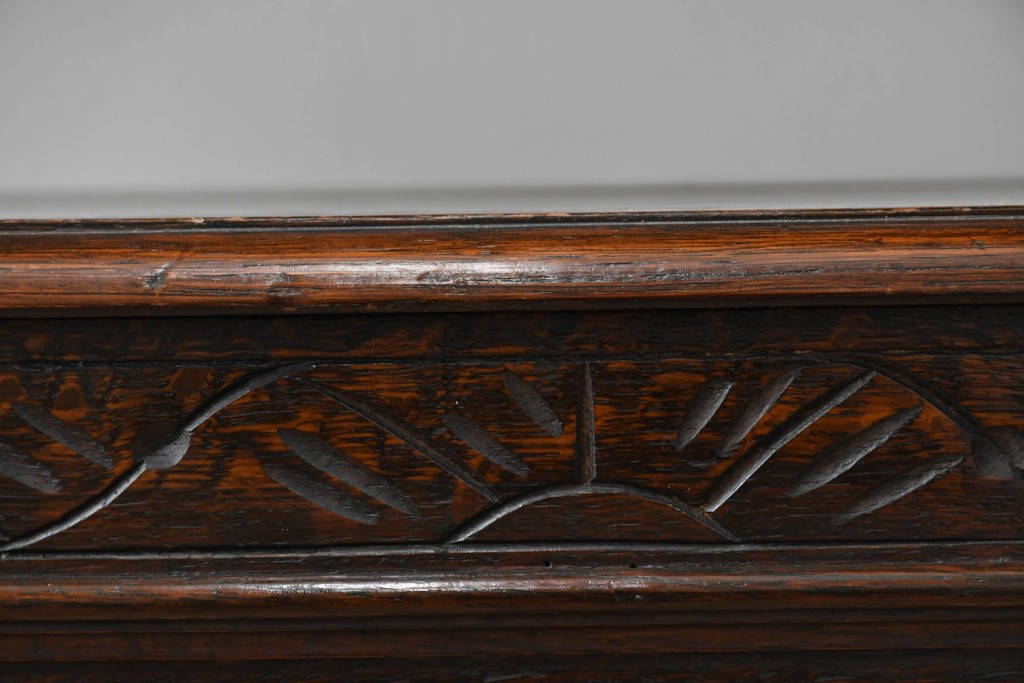 イギリスアンティーク　オーク材　色々な使い方を楽しめるモンクスベンチ　(R-061530)