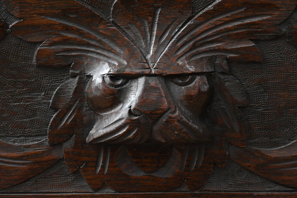 イギリスアンティーク　オーク材　色々な使い方を楽しめるモンクスベンチ　(R-061530)