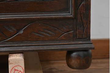 イギリスアンティーク　オーク材　色々な使い方を楽しめるモンクスベンチ　(R-061530)