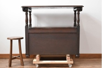 イギリスアンティーク　オーク材　色々な使い方を楽しめるモンクスベンチ　(R-061530)