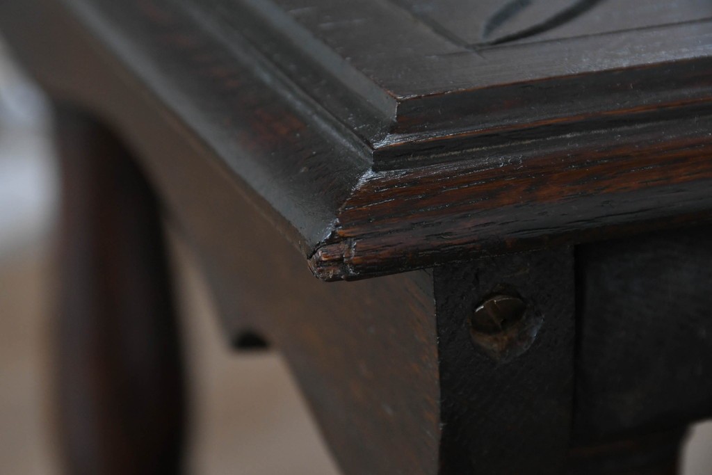 イギリスアンティーク　オーク材　色々な使い方を楽しめるモンクスベンチ　(R-061530)