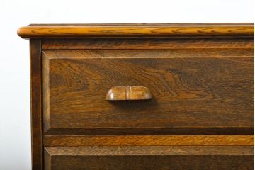 中古　秋山木工(職人堅木)　木のぬくもりを感じられるナチュラルテイストなチェスト(ローチェスト、ローボード、サイドボード、サイドチェスト、引き出し、テレビ台)(R-061535)
