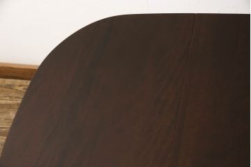 和製ビンテージ　北海道民芸家具　和モダンテイストにぴったり!!シックな雰囲気のバタフライテーブル(ダイニングテーブル、エクステンションテーブル、ヴィンテージ)(R-061538)