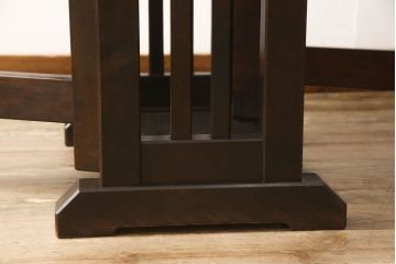 和製ビンテージ　北海道民芸家具　和モダンテイストにぴったり!!シックな雰囲気のバタフライテーブル(ダイニングテーブル、エクステンションテーブル、ヴィンテージ)(R-061538)