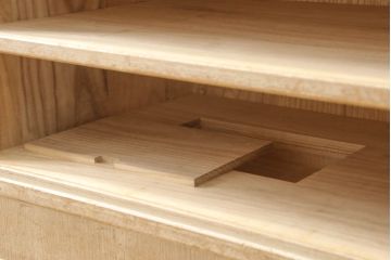 中古　シンプルなチェストに生まれ変わる加茂総桐箪笥(胴丸、桐たんす、衣装箪笥、引き出し、和タンス、バラ売り可能)(R-061546)