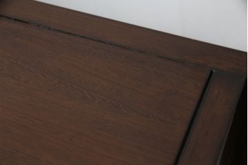 中古　鉄刀木(タガヤサン)　和モダンな雰囲気を醸し出す水屋箪笥サイドボード(キャビネット、食器棚、戸棚、収納棚)(R-061548)