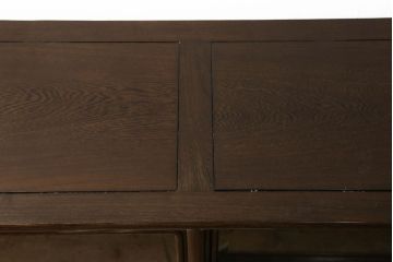 中古　鉄刀木(タガヤサン)　収納力抜群!!和室にも洋室にも合う茶棚(サイドキャビネット、食器棚、収納棚、戸棚、飾り棚、茶箪笥)(R-061551)