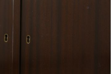 デンマークビンテージ　ローズウッド材　直線的なデザインがスタイリッシュで格好良いキャビネット(戸棚、収納棚、食器棚、飾り棚、ヴィンテージ)(R-061557)
