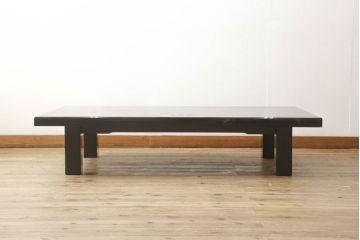 中古　美品　白峯作　伝統工芸　漆塗り　鎗金・沈金　高級感溢れる佇まいの座卓(ローテーブル、センターテーブル、食卓)(R-061565)