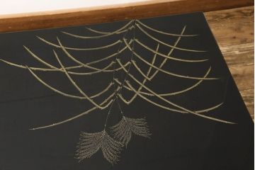 中古　美品　白峯作　伝統工芸　漆塗り　鎗金・沈金　高級感溢れる佇まいの座卓(ローテーブル、センターテーブル、食卓)(R-061565)